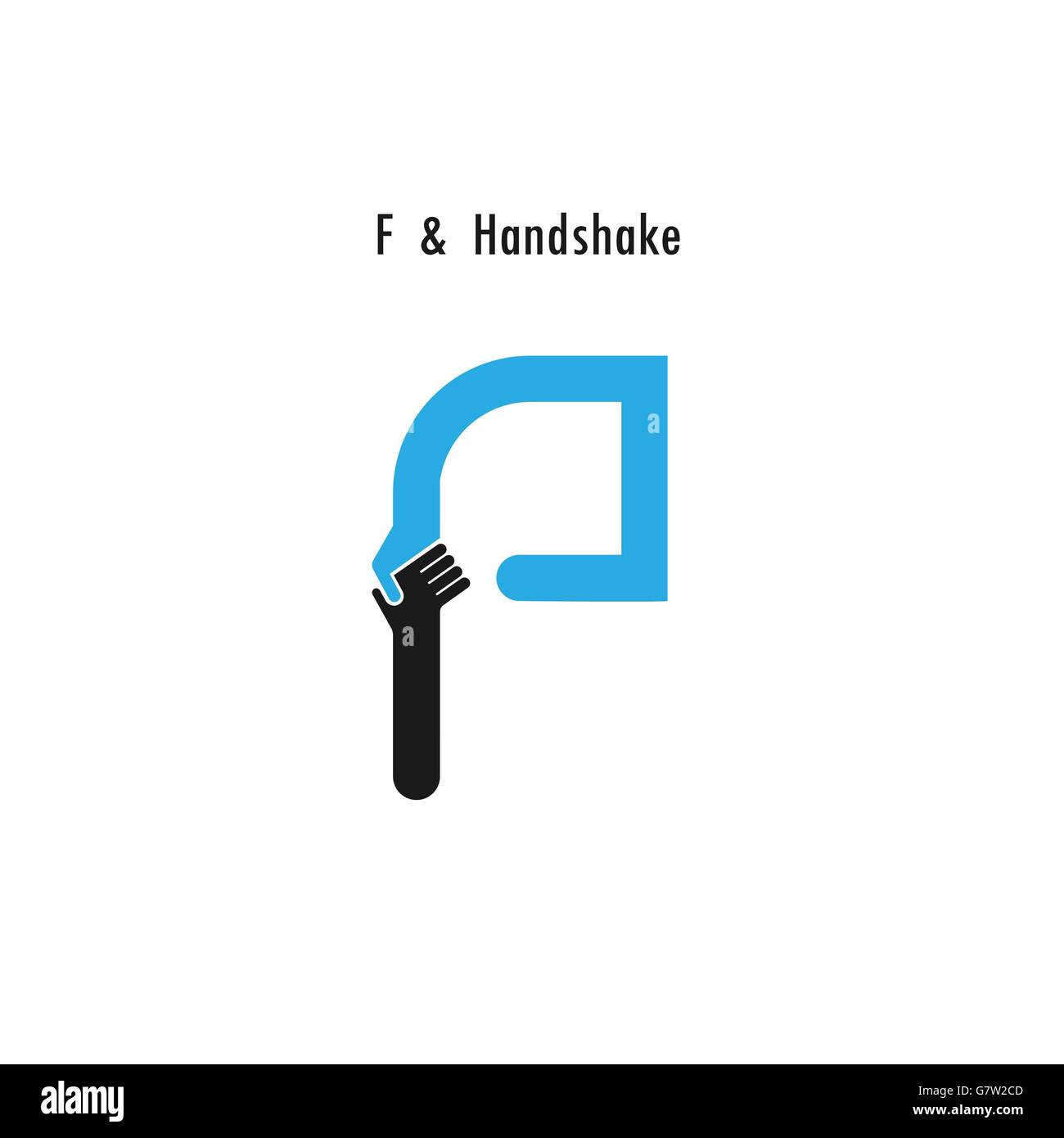 Creative F- lettera astratta icona logo design template vettoriale.offerta Business,icona di partenariato.aziendali e per l industriale Illustrazione Vettoriale