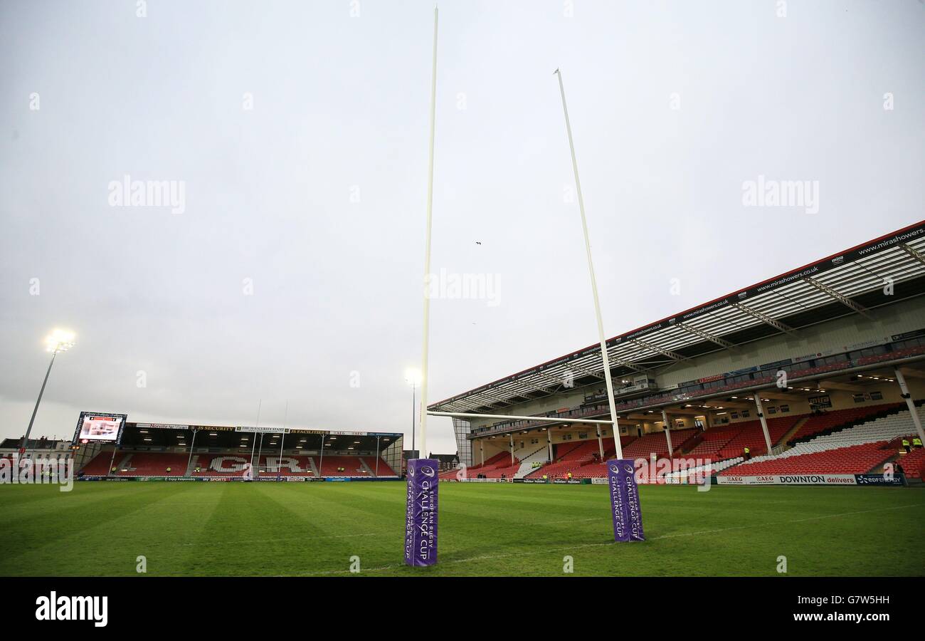 Kingsholm Stadium, sede del Gloucester Rugby Club, Gloucester,  Gloucestershire, 2021 Foto stock - Alamy