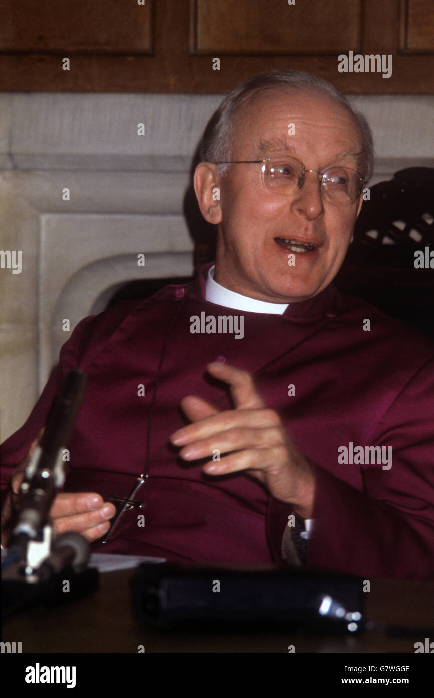La religione - Dr. Donald Coggan arcivescovo di Canterbury - Lambeth Palace di Londra Foto Stock