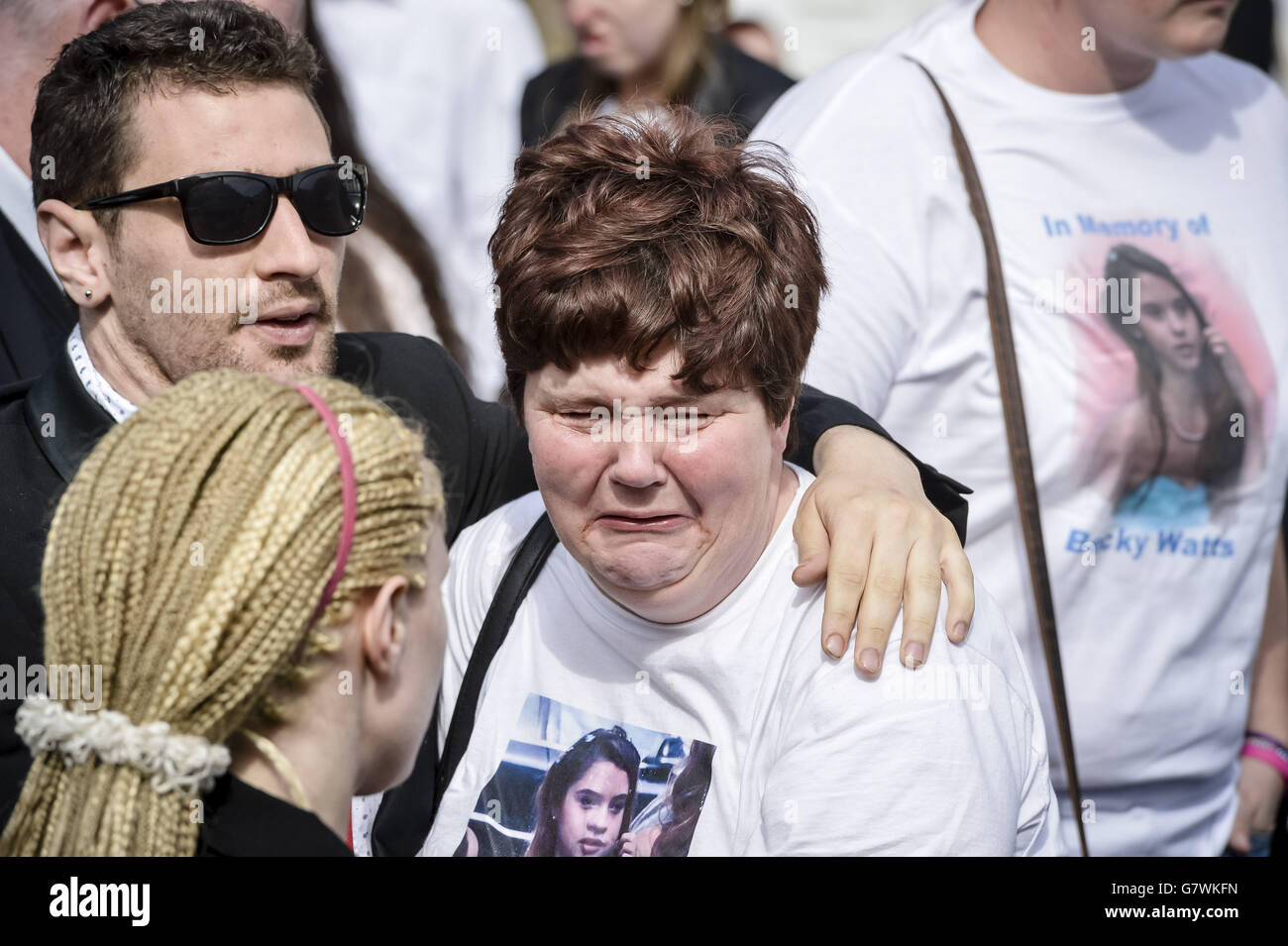 Becky Watt funerale Foto Stock