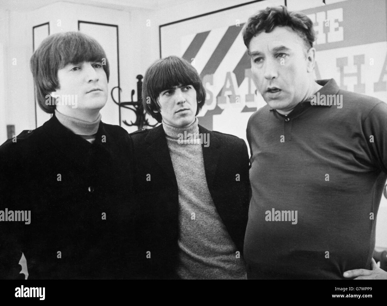 Intrattenimento - i Beatles con Frankie Howard - Twickenham Studios di Londra Foto Stock