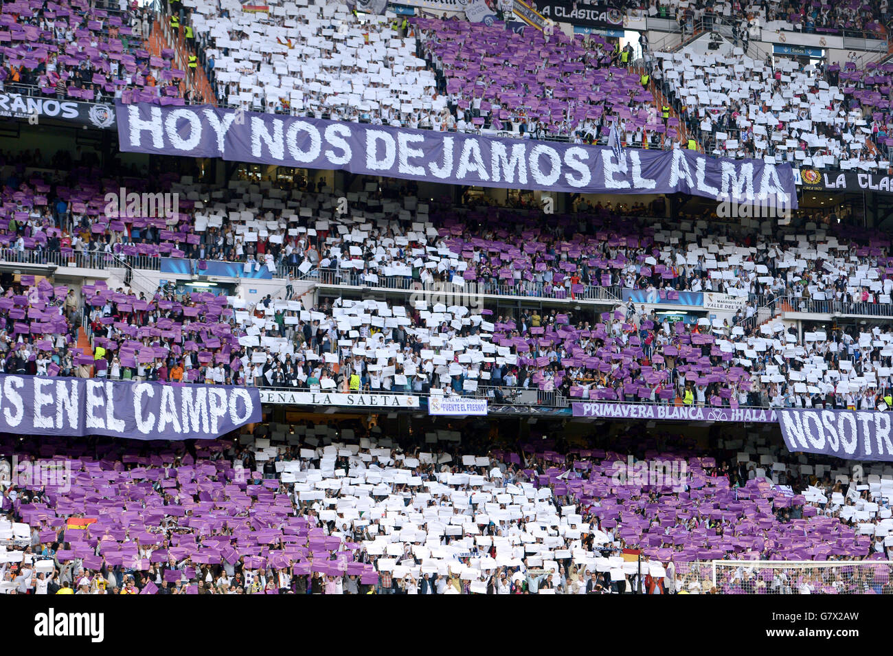Soccer - UEFA Champions League - Quarti di Finale - seconda gamba - Real Madrid v Atletico Madrid - Santiago Bernabeu Foto Stock
