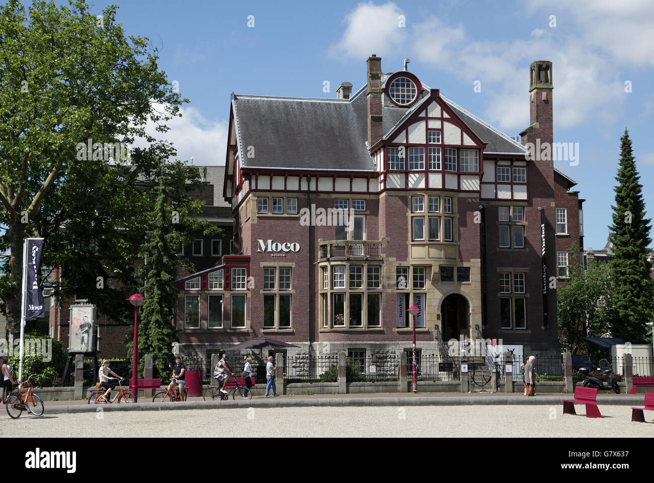 Moco il moderno contemporaneo Moco Museum Amsterdam piazza Museumplein nei Paesi Bassi. Foto Stock