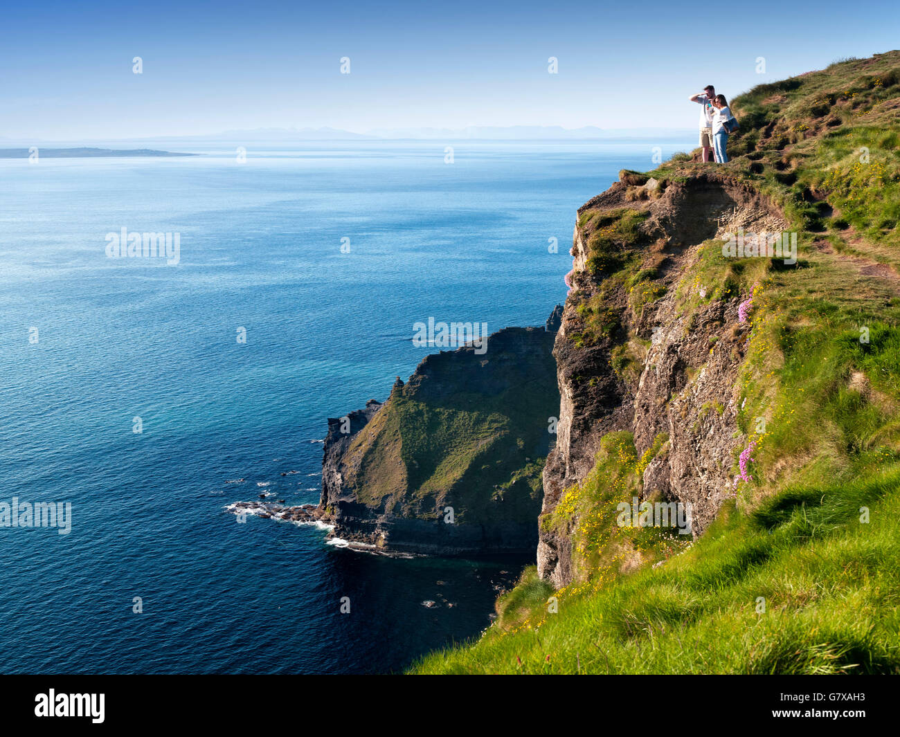 Scogliere di Moher, Co. Clare, Irlanda Foto Stock