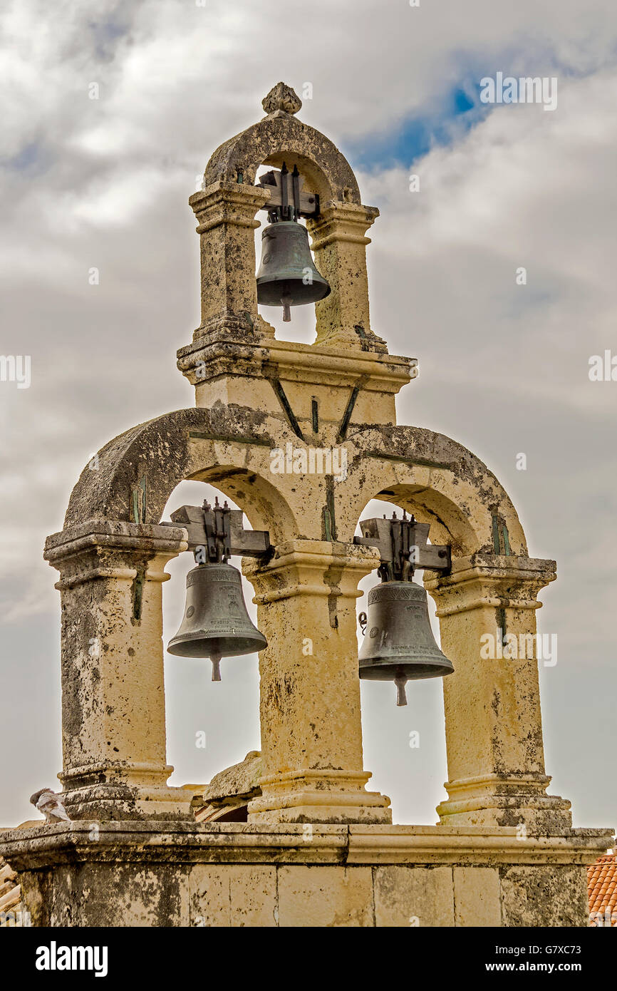 Campanile della chiesa di Dubrovnik Croazia Foto Stock