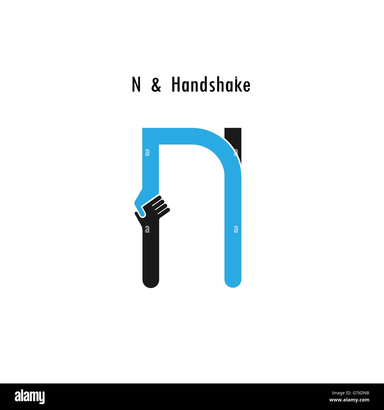 Creative N- lettera astratta icona logo design template vettoriale.offerta Business,icona di partenariato.aziendali e per l industriale Illustrazione Vettoriale