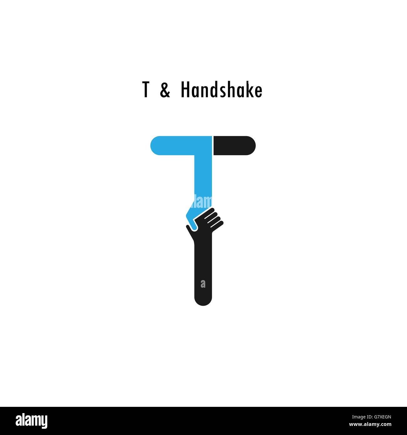 Creative T- lettera astratta icona logo design template vettoriale.offerta Business,icona di partenariato.aziendali e per l industriale Illustrazione Vettoriale