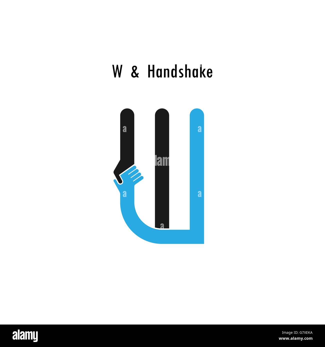 Creative W- lettera astratta icona logo design template vettoriale.offerta Business,icona di partenariato.aziendali e per l industriale Illustrazione Vettoriale