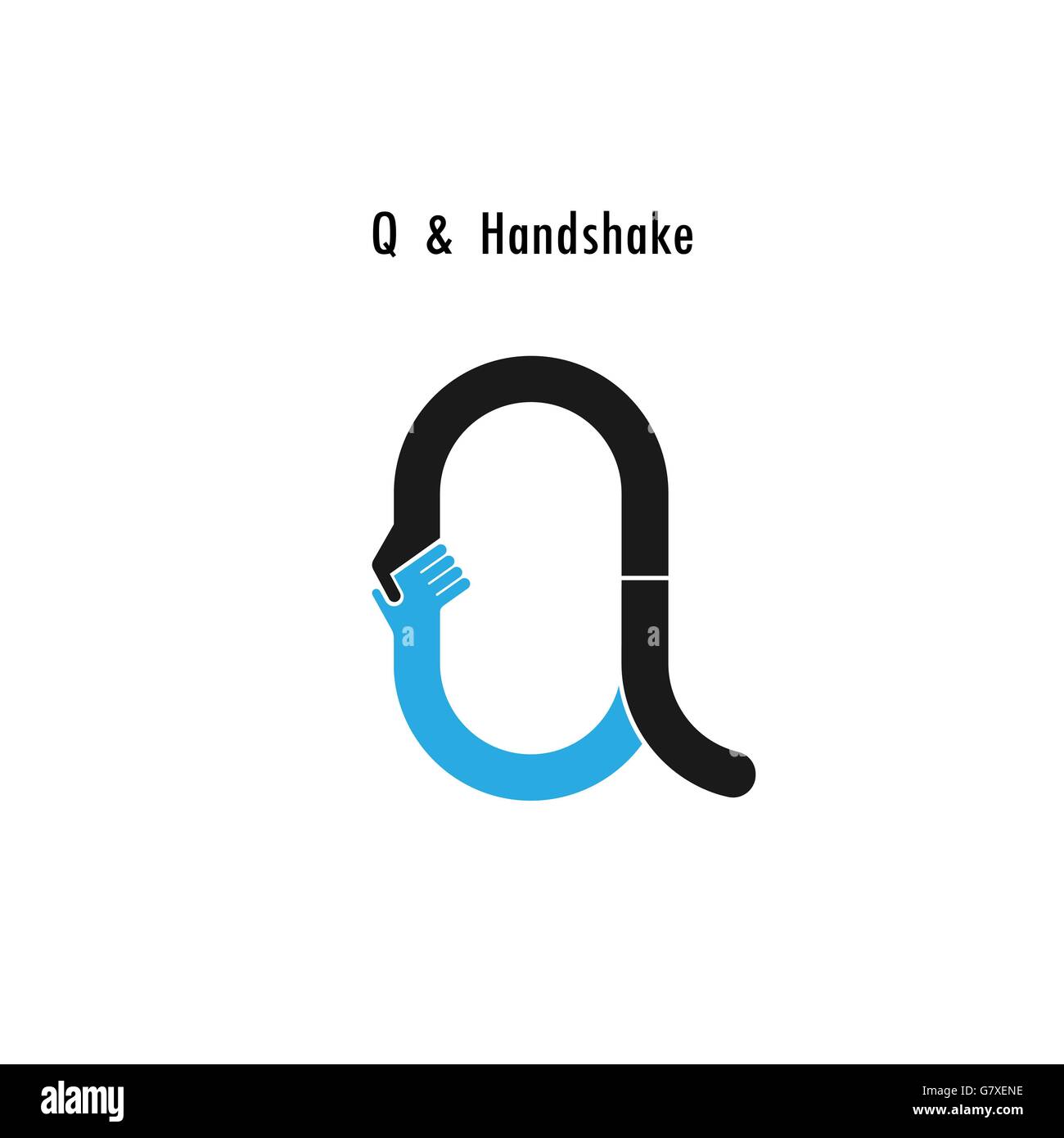 Creative Q- lettera astratta icona logo design template vettoriale.offerta Business,icona di partenariato.aziendali e per l industriale Illustrazione Vettoriale