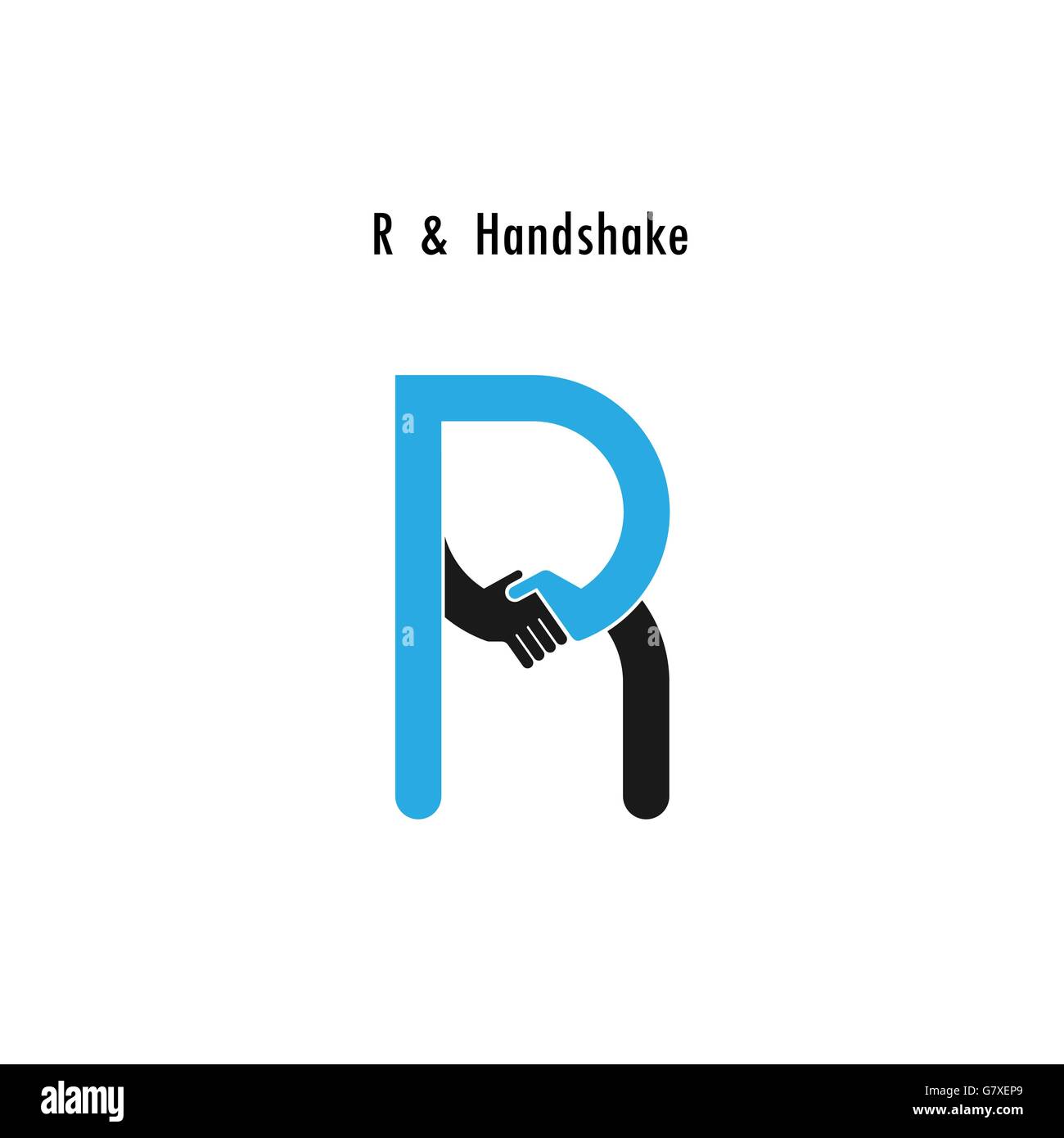 Creative R- lettera astratta icona logo design template vettoriale.offerta Business,icona di partenariato.aziendali e per l industriale Illustrazione Vettoriale