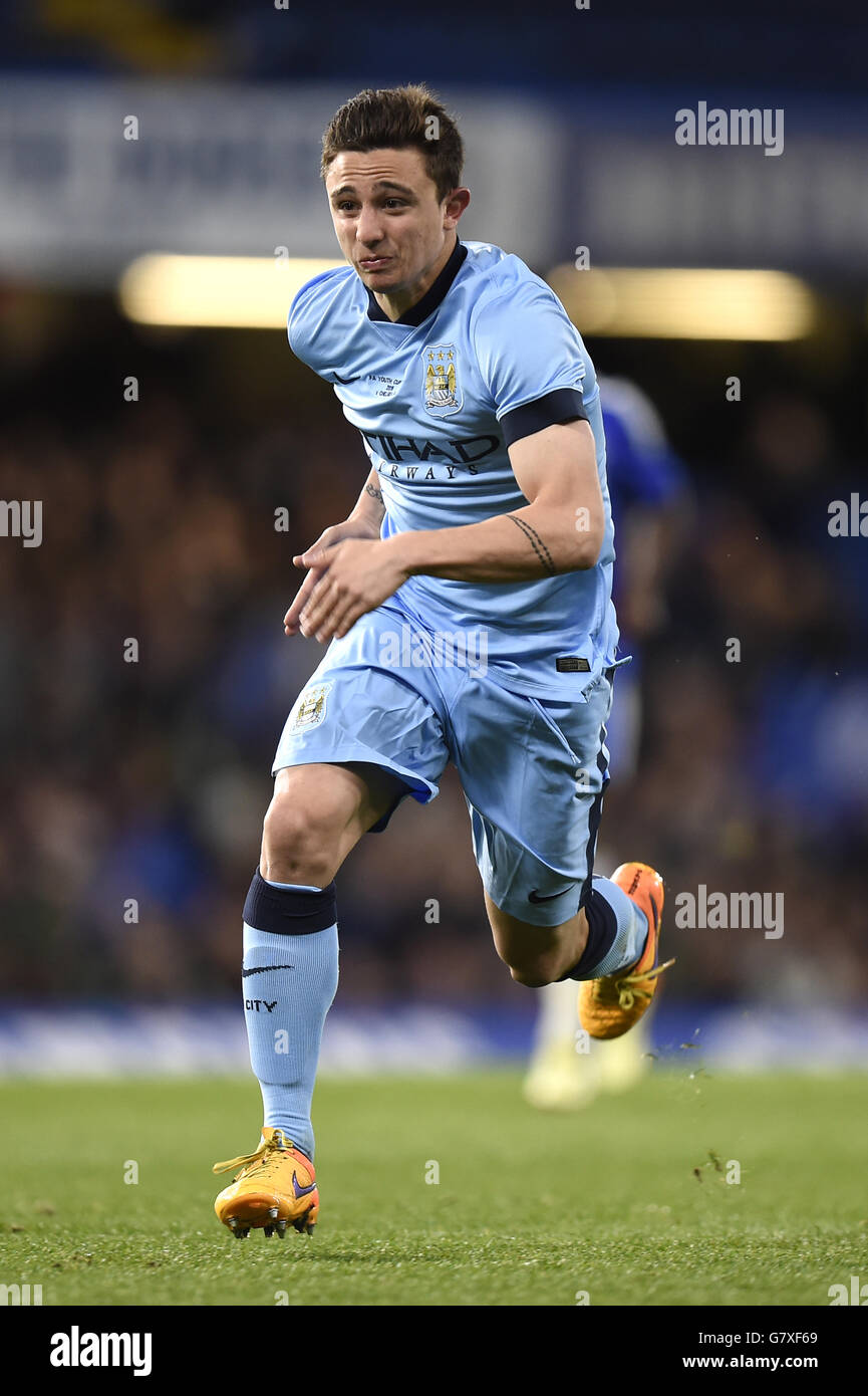 Calcio - finale fa Youth Cup - seconda tappa - Chelsea / Manchester City - Stamford Bridge. Pablo Maffeo, Manchester City Foto Stock