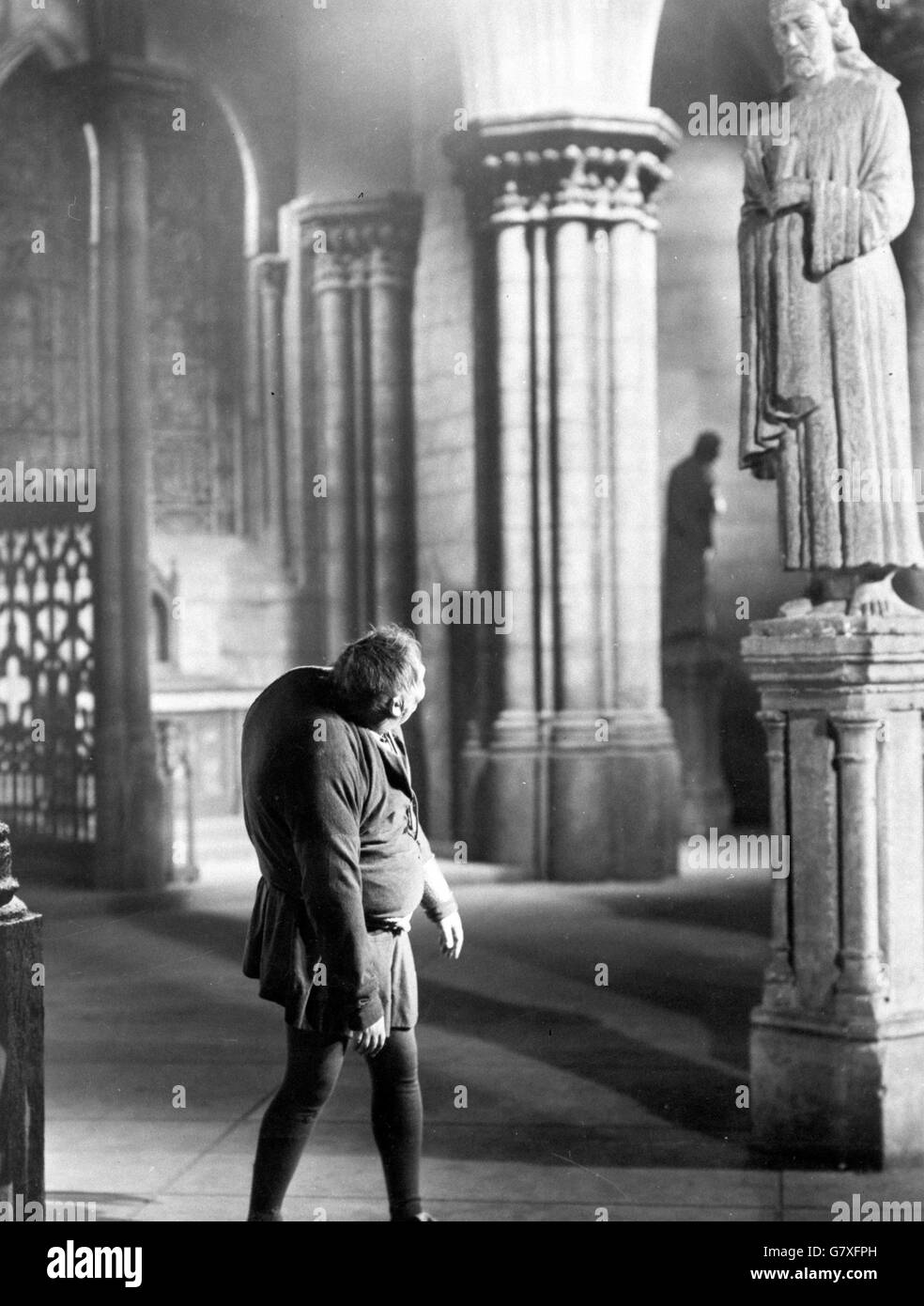 Charles Laughton come Quasimodo in 'la Cacciata di Notre Dame'. Foto Stock