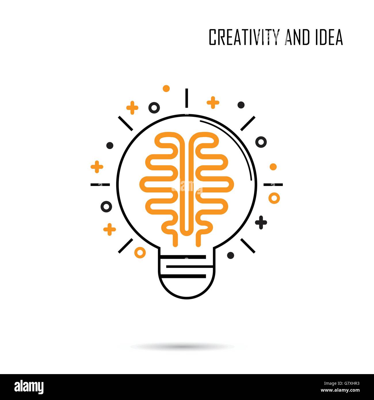 Cervello creativo Idea concetto sfondo.Design per Poster Flyer Brochure del coperchio,abstract background.Idea di Business e Istruzione Illustrazione Vettoriale