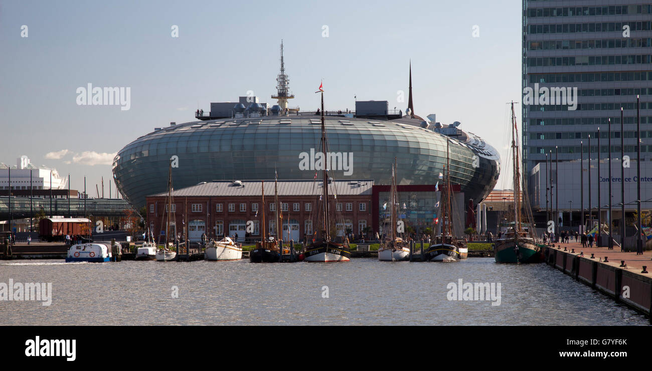 Klimahaus edificio, Neuer Hafen porto, Havenwelten, Bremerhaven, fiume Weser, Mare del Nord, Bassa Sassonia, PublicGround Foto Stock