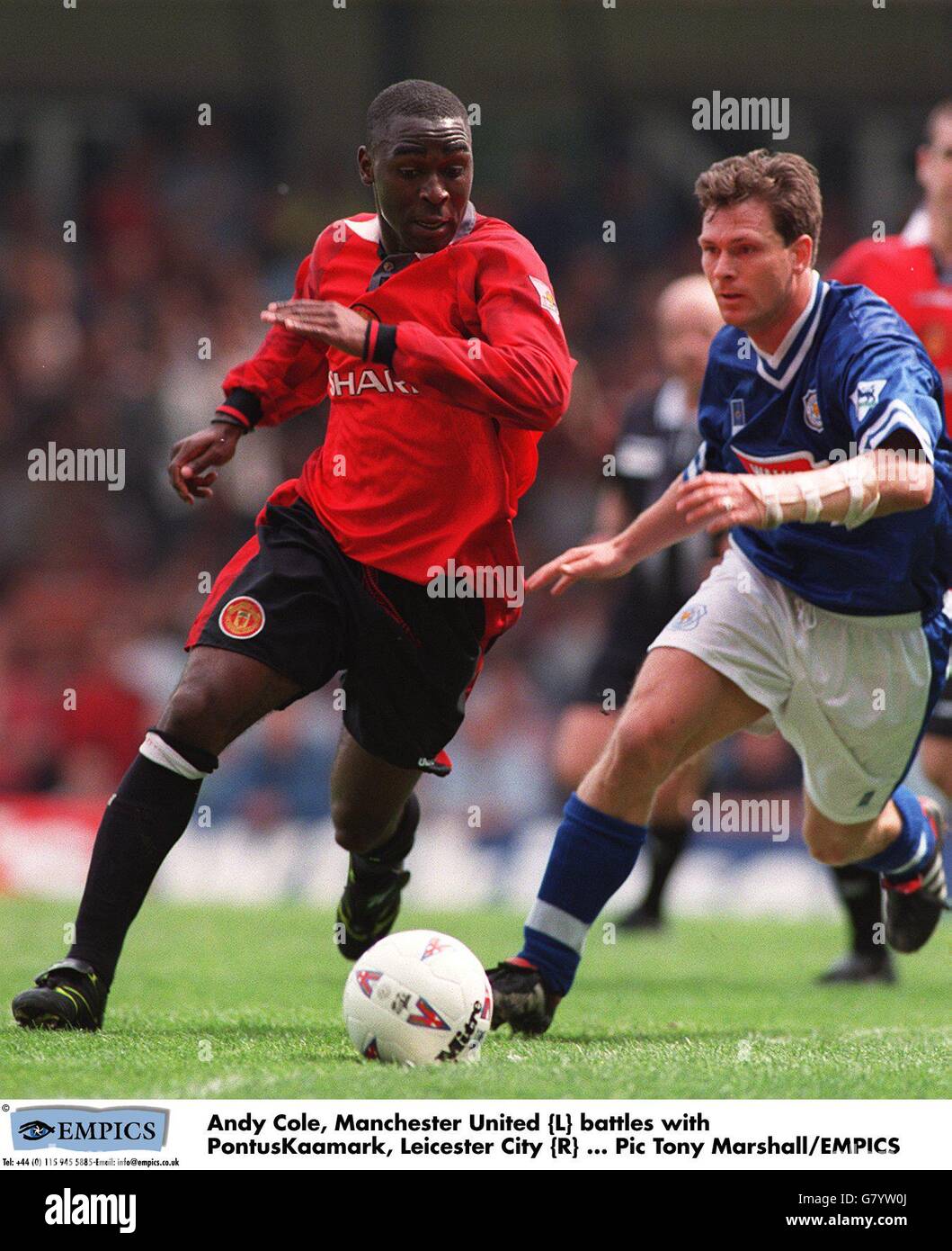 Calcio - Carling Premiership League - Leicester City v Manchester United Foto Stock