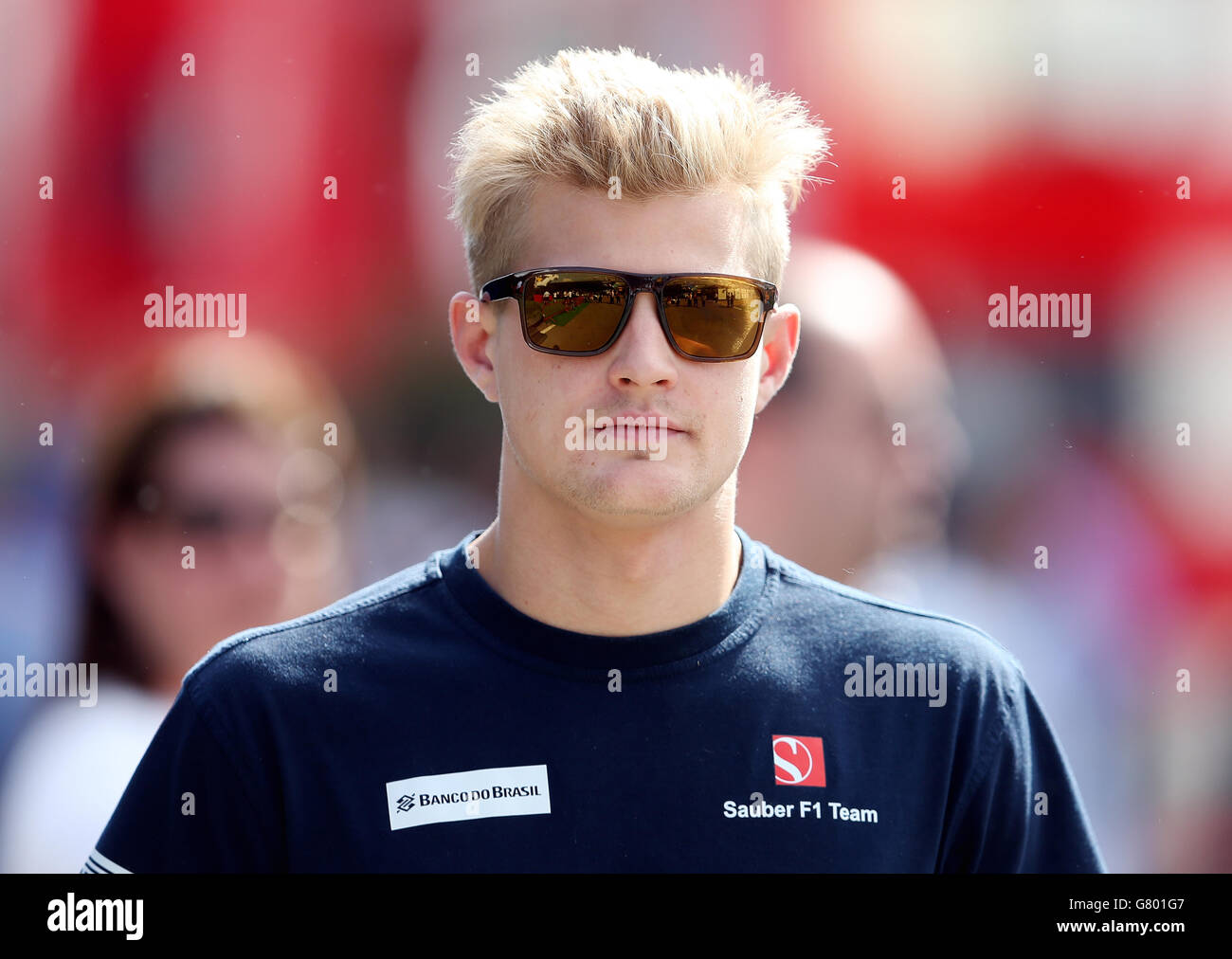 Marcus Ericsson di Sauber durante la giornata di prove al Circuit de Barcelona-Catalunya di Barcellona, Spagna. Foto Stock