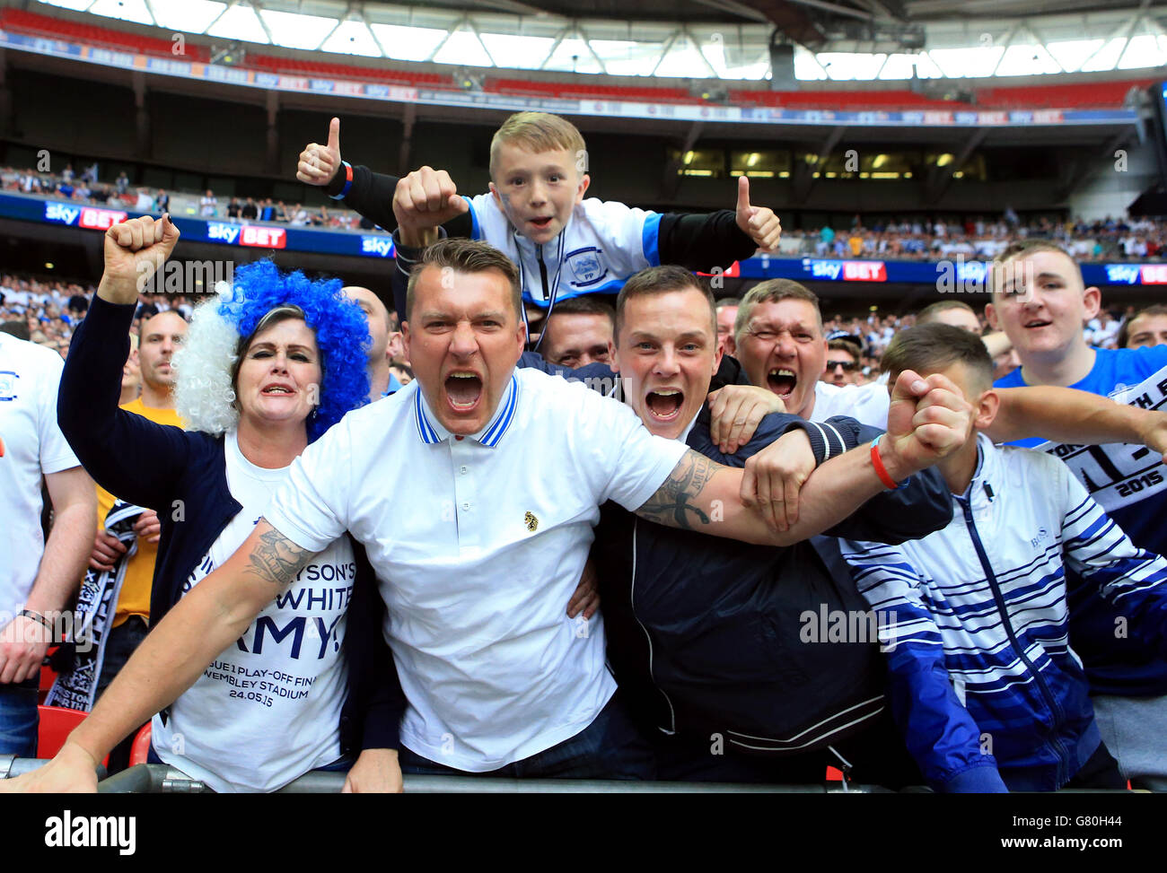 Calcio - Sky lega Bet One - Play Off - finale - Preston North End v Swindon Town - Wembley Stadium Foto Stock