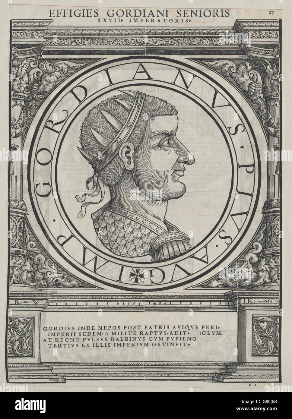 Gordiano I., Römischer Kaiser Foto Stock