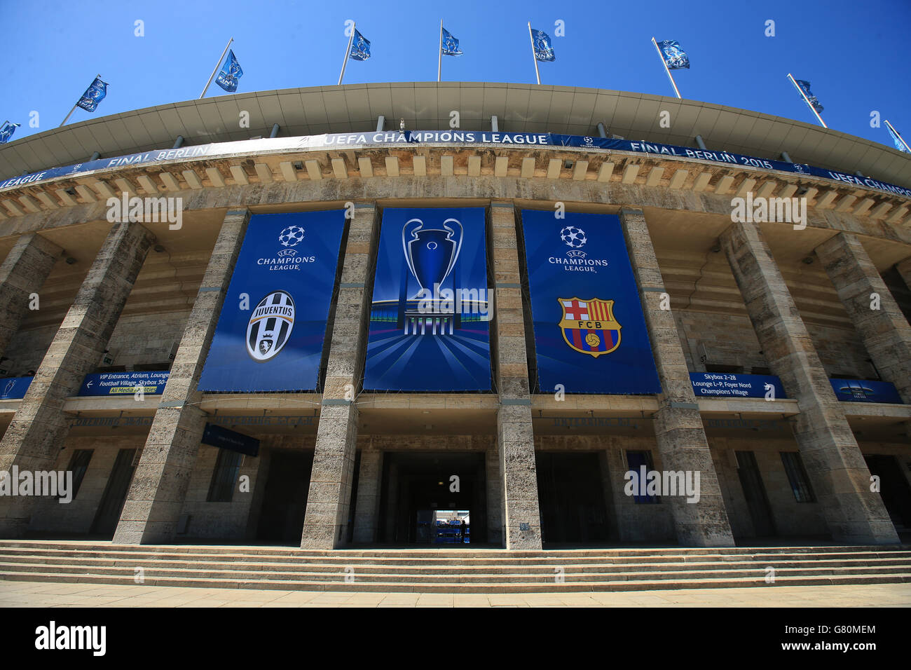 Soccer - UEFA Champions League - finale - Juventus v Barcellona - Olympiastadion Viste generali Foto Stock