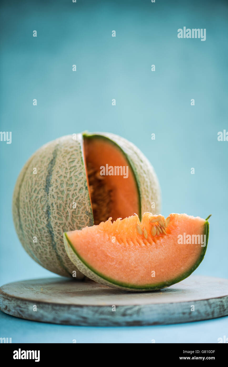 Freschi fette di melone, frutta dolce Foto Stock
