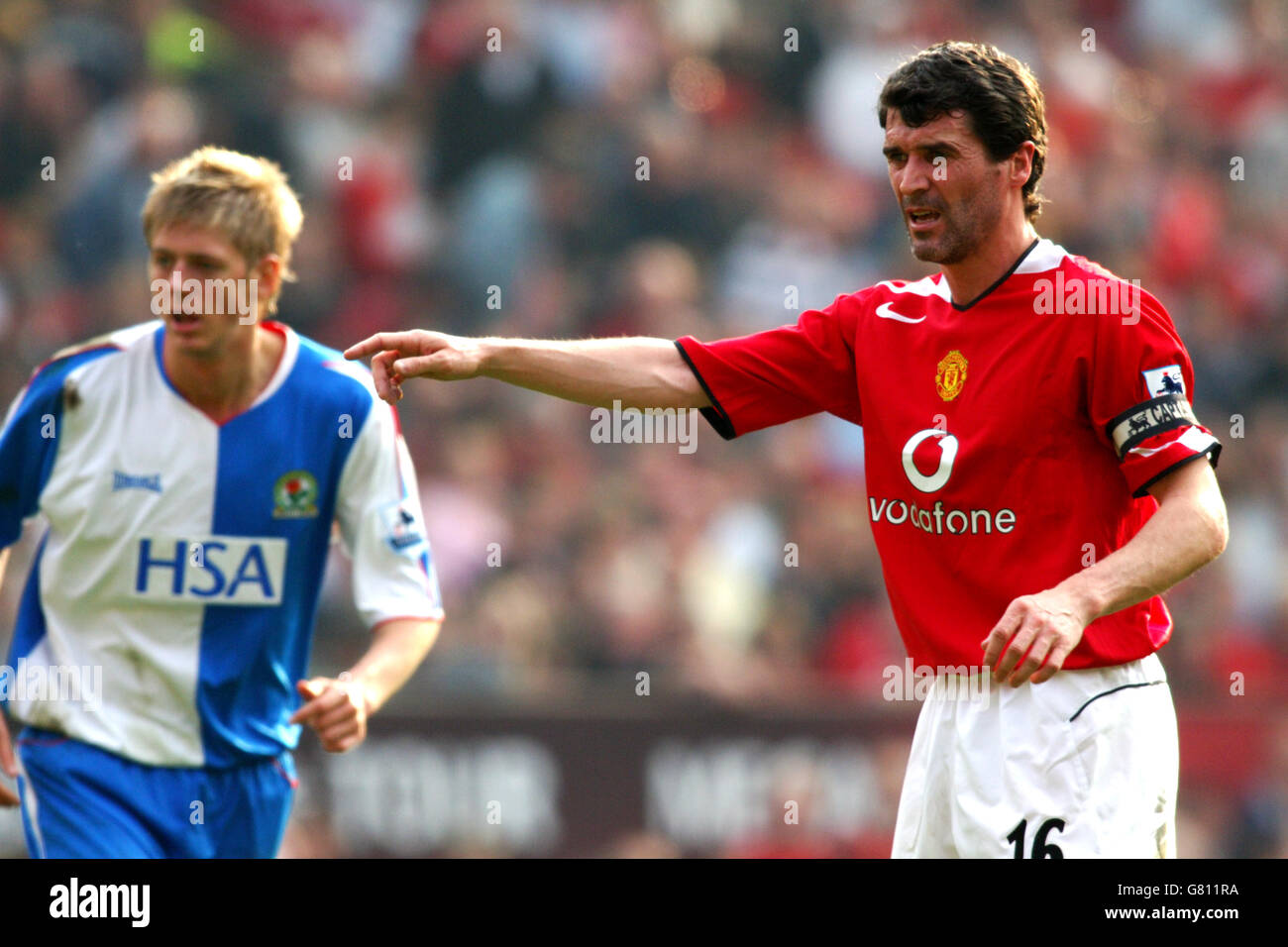 Calcio - fa Barclays Premiership - Manchester United contro Blackburn Rovers - Old Trafford. Roy Keane, Manchester United Foto Stock