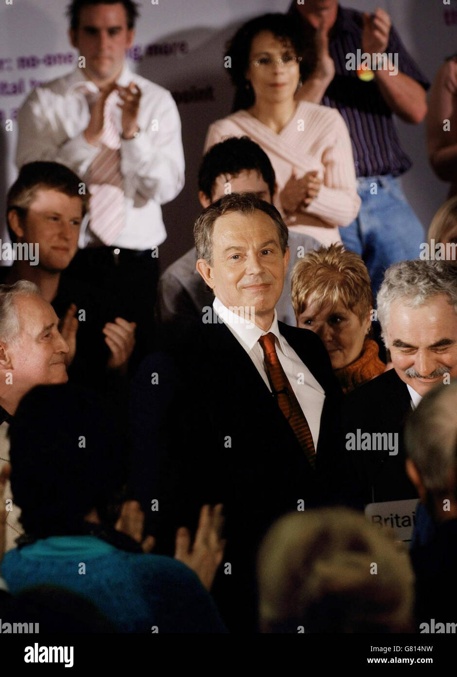 Campagna elettorale 2005 - Tony Blair - Trimdon Club Foto Stock