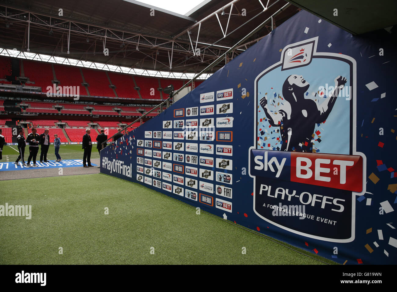 Calcio - Campionato Sky Bet - Gioca - finale - Middlesbrough v Norwich City - Stadio di Wembley. Una vista generale dell'area del tunnel Foto Stock