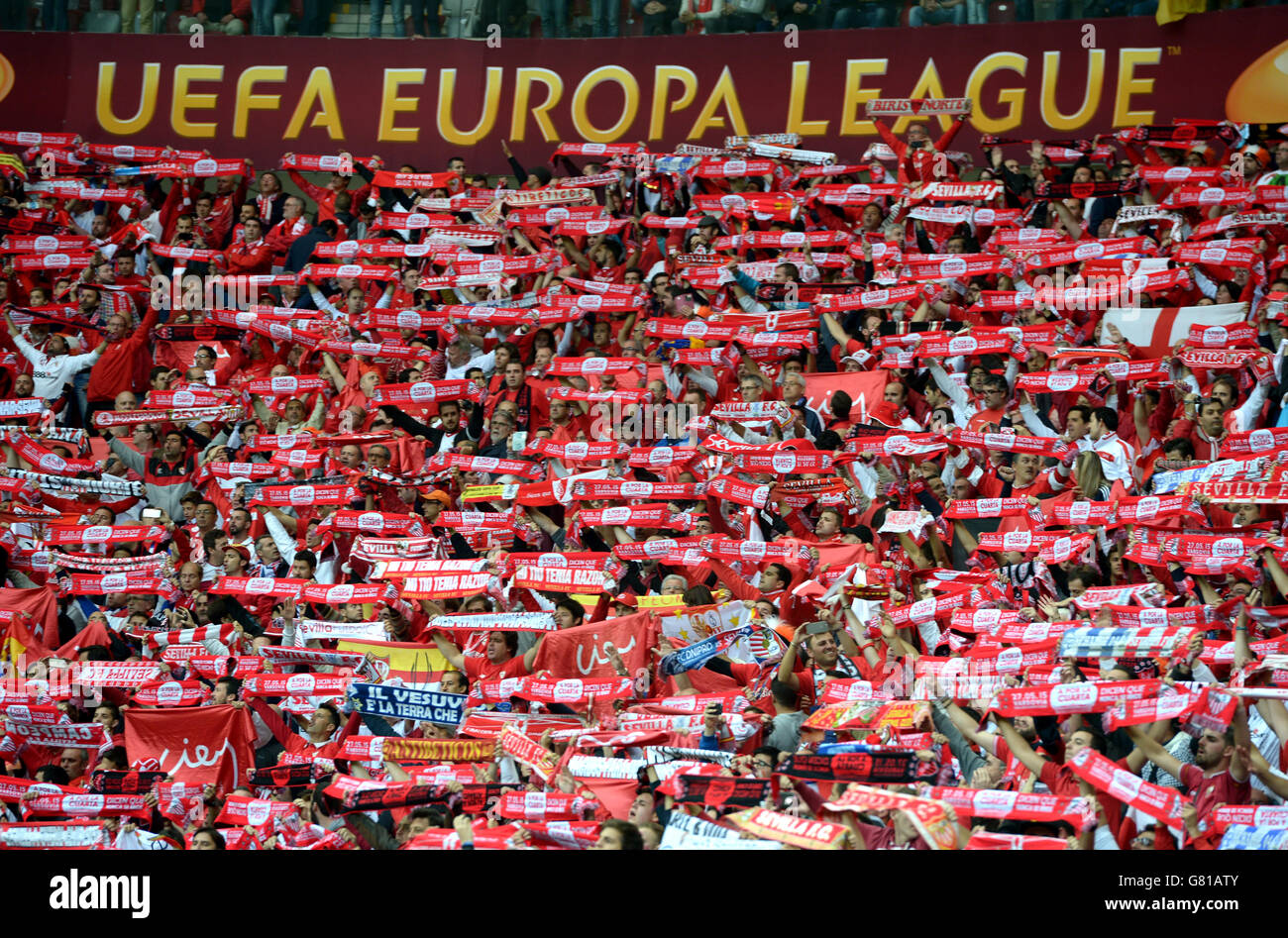 Soccer - UEFA Europa League - finale - Dnipro Dnipropetrovsk v Sevilla - Stadion Narodowy Foto Stock