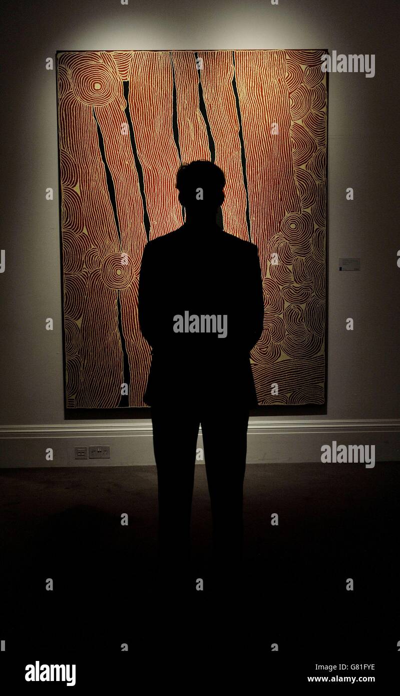 Sotheby's Arte Aborigena anteprima di vendita Foto Stock