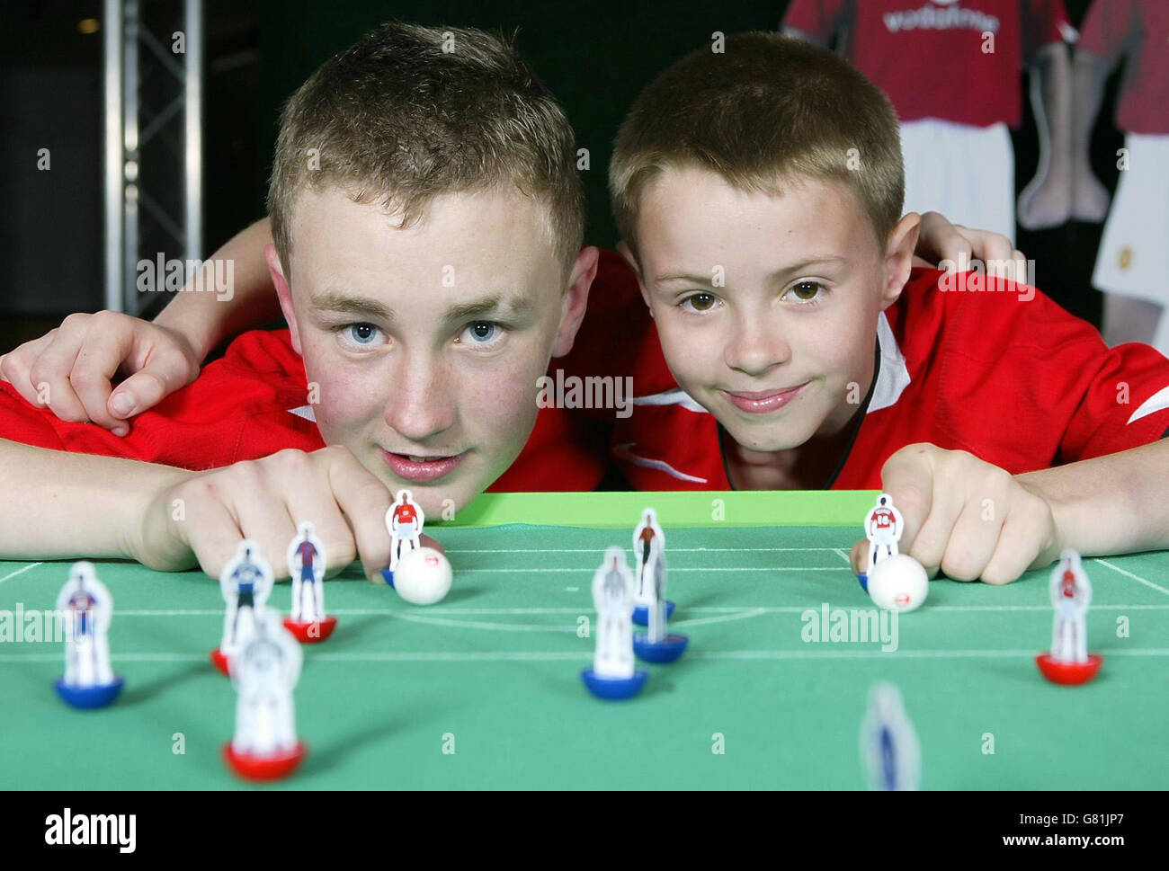 Subbuteo® Gioco Calcio 'Dream Team Stadium' Lancio - Old Trafford Foto Stock