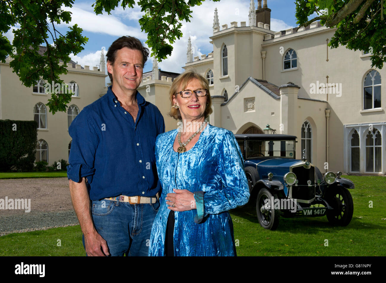 Combermere abbey,shropshire,uk,un ex monastero con proprietari Peter & sarah callander-Beckett. Foto Stock