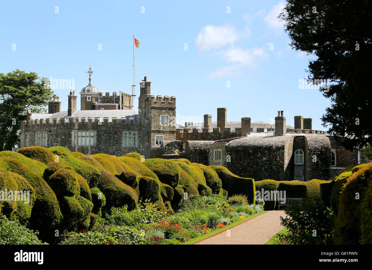 Il castello di Walmer a Kent, una nuova mostra sulla vita e lo stato di "celebrità" del Duca di Wellington, apre il 5 giugno. Foto Stock