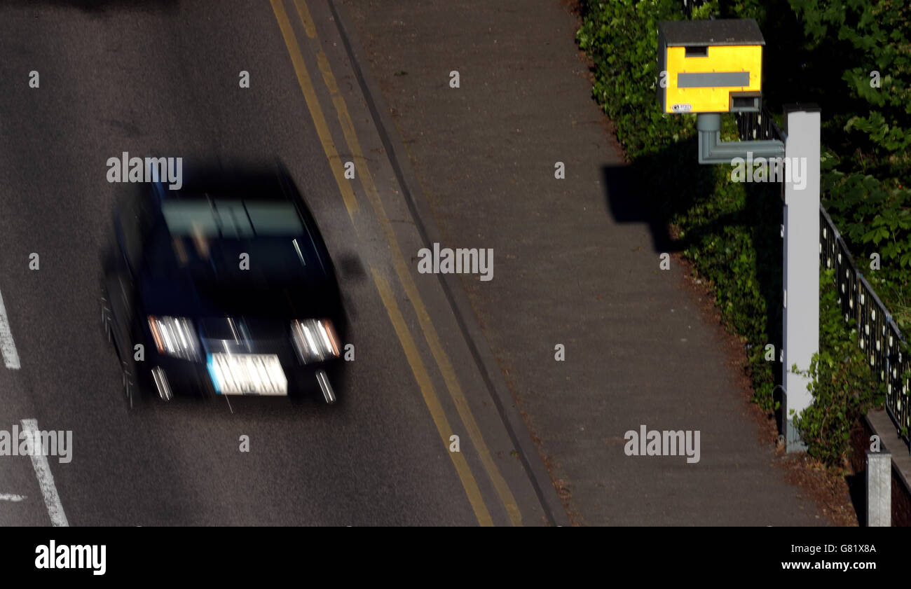 Una autovelox in funzione nella zona di Birmingham. Foto Stock