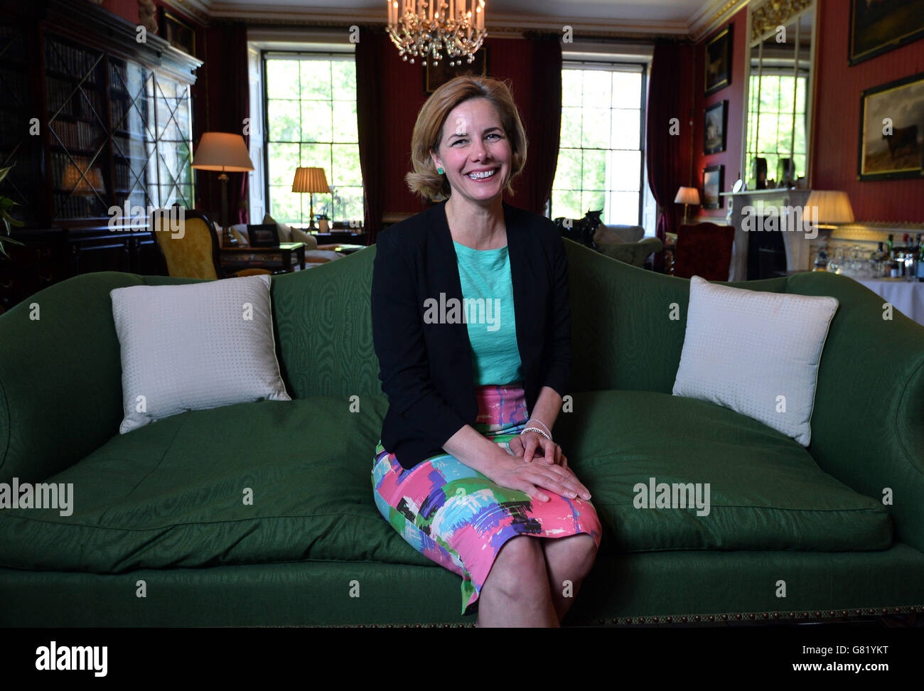 Darcey Bussell nella Sunderland Room di Althorp House, nel Northamptonshire. L'Althorp Literary Festival si svolge ogni anno presso la Althorp House, sede della famiglia Spencer. Foto Stock