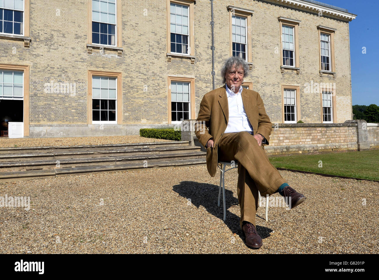 Sir Tom Stoppard ha fotografato ad Althorp House, nel Northamptonshire. L'Althorp Literary Festival si svolge ogni anno presso la Althorp House, sede della famiglia Spencer. Foto Stock