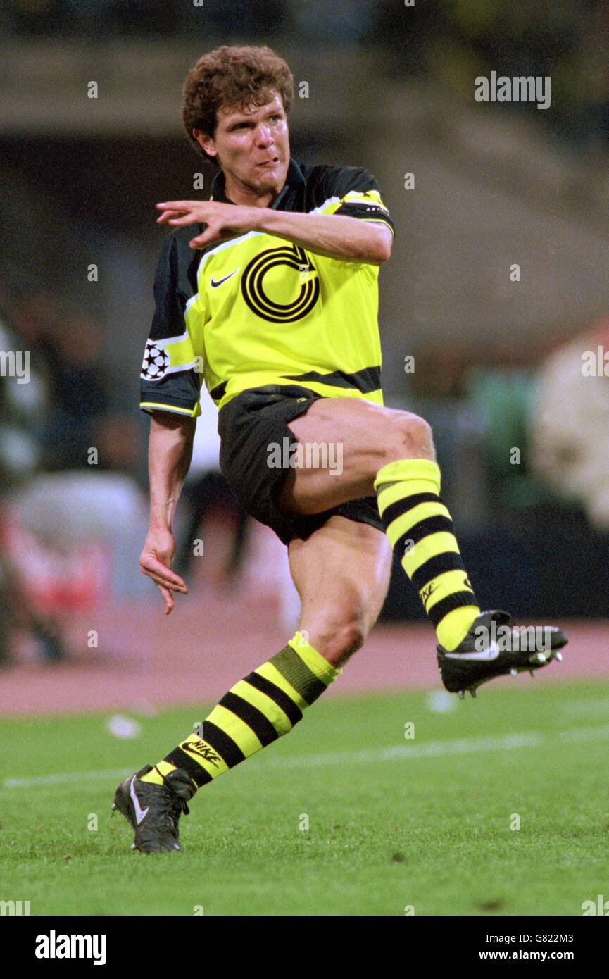 Calcio. Finale della UEFA Champions League. Borussia Dortmund contro Juventus. Andreas Moller, Borussia Dortmund Foto Stock