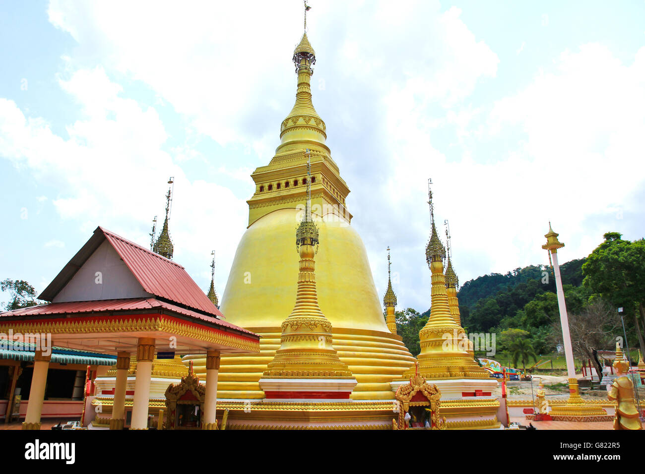 Wat Wareebanpot tempio, Ranong, Thailandia. Foto Stock