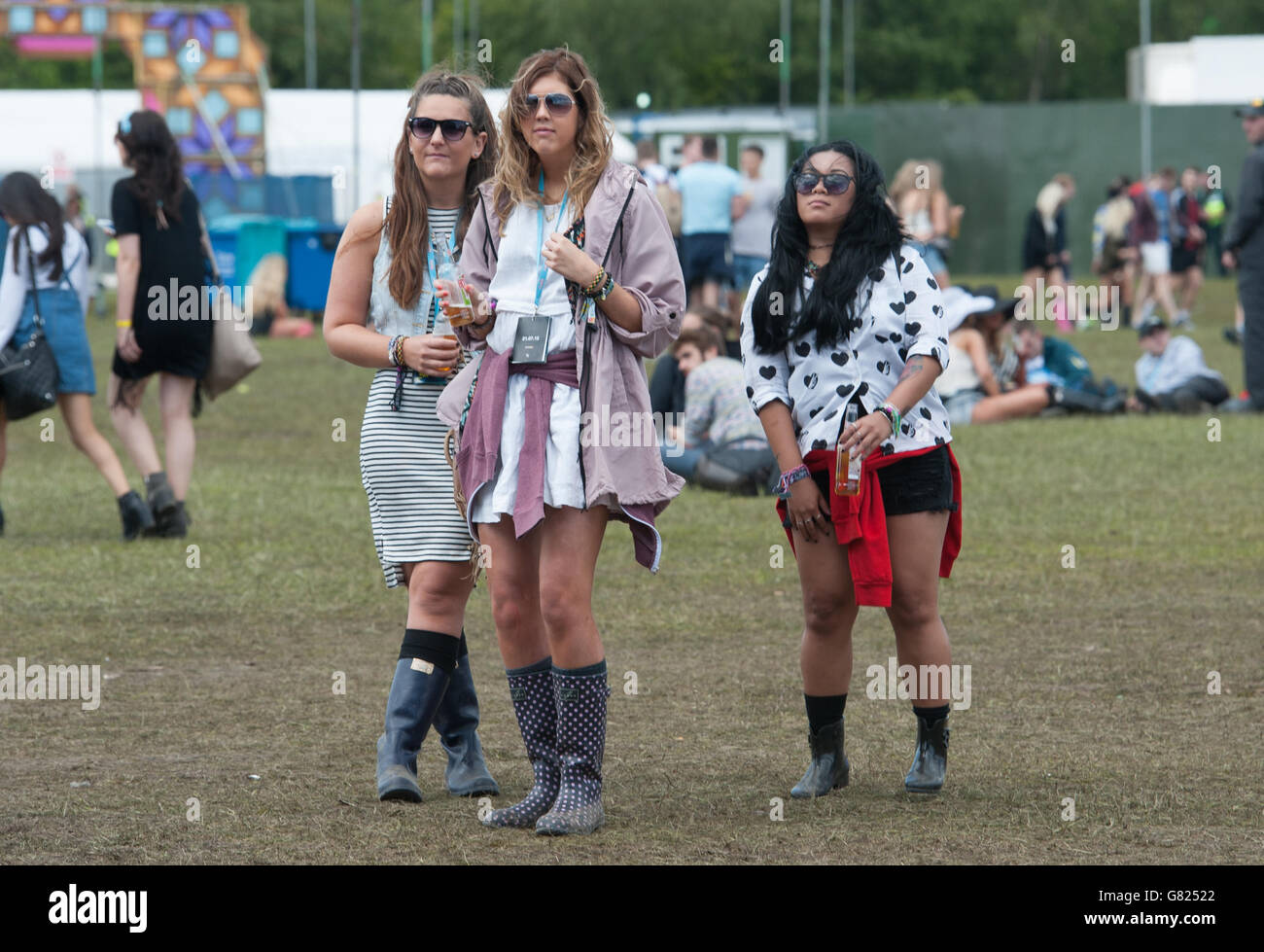 Parklife 2015 - Heaton Park Manchester - 2° giorno. Festival Goers il giorno 2 del festival Parklife il 07 2015 giugno a Heaton Park Manchester, Regno Unito Foto Stock