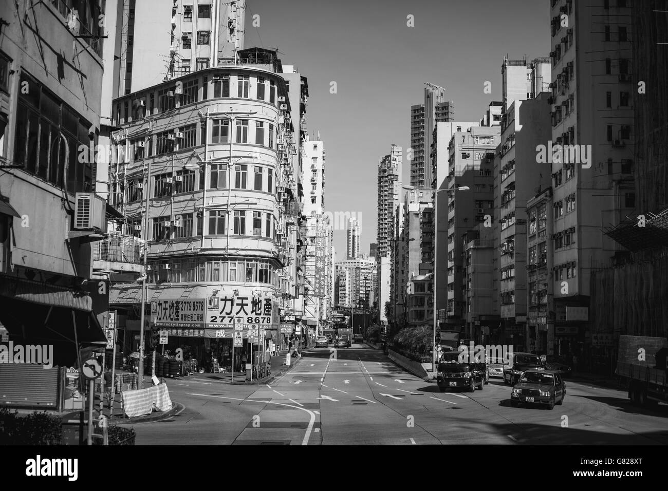 Giugno 27, 2016 viaggia in Sham Shui Po, Hong Kong - la famosa strada del mercato e distretto storico Foto Stock