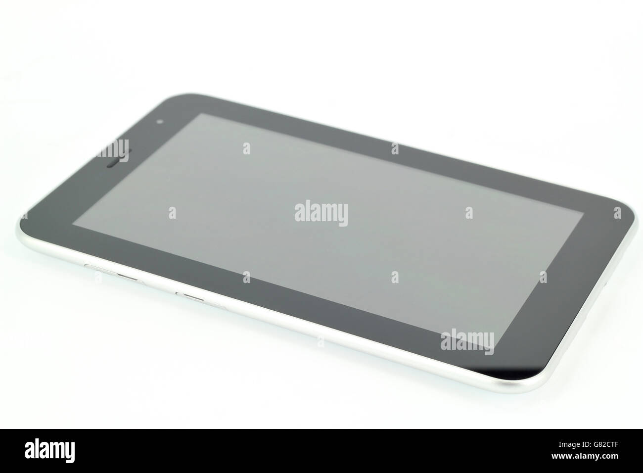 Tablet PC su sfondo bianco Foto Stock