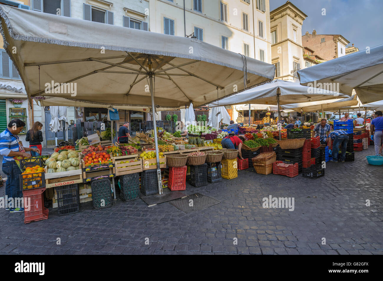 Campo de' Fiori, Roma, Italia Foto Stock