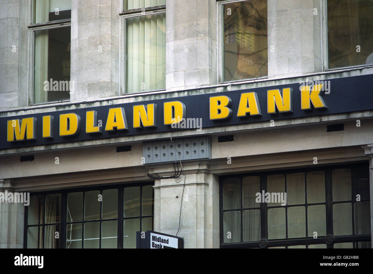 Economia e finanza - Midland Bank Logo - Londra Foto Stock