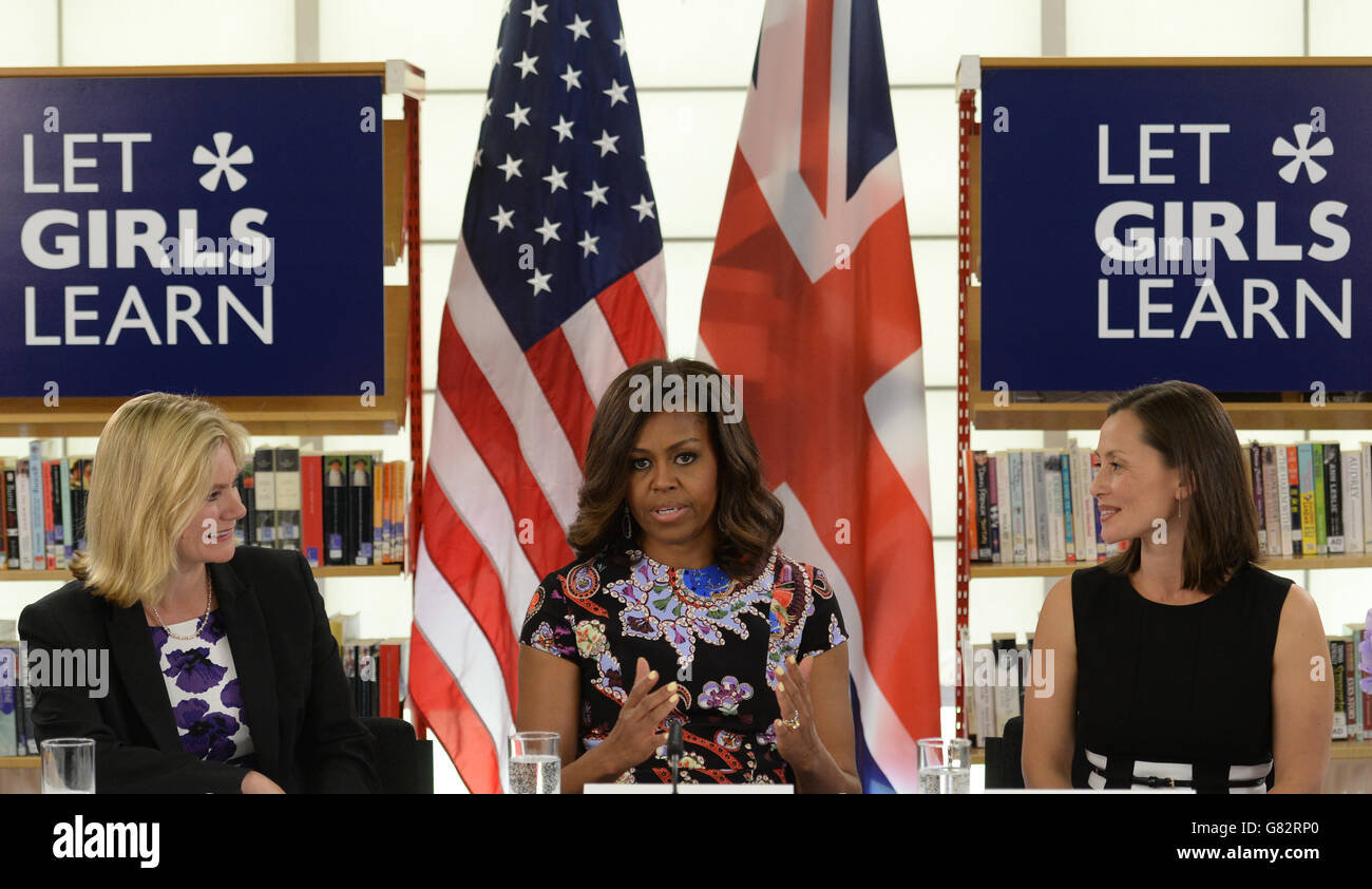 Michelle Obama visita NEL REGNO UNITO Foto Stock