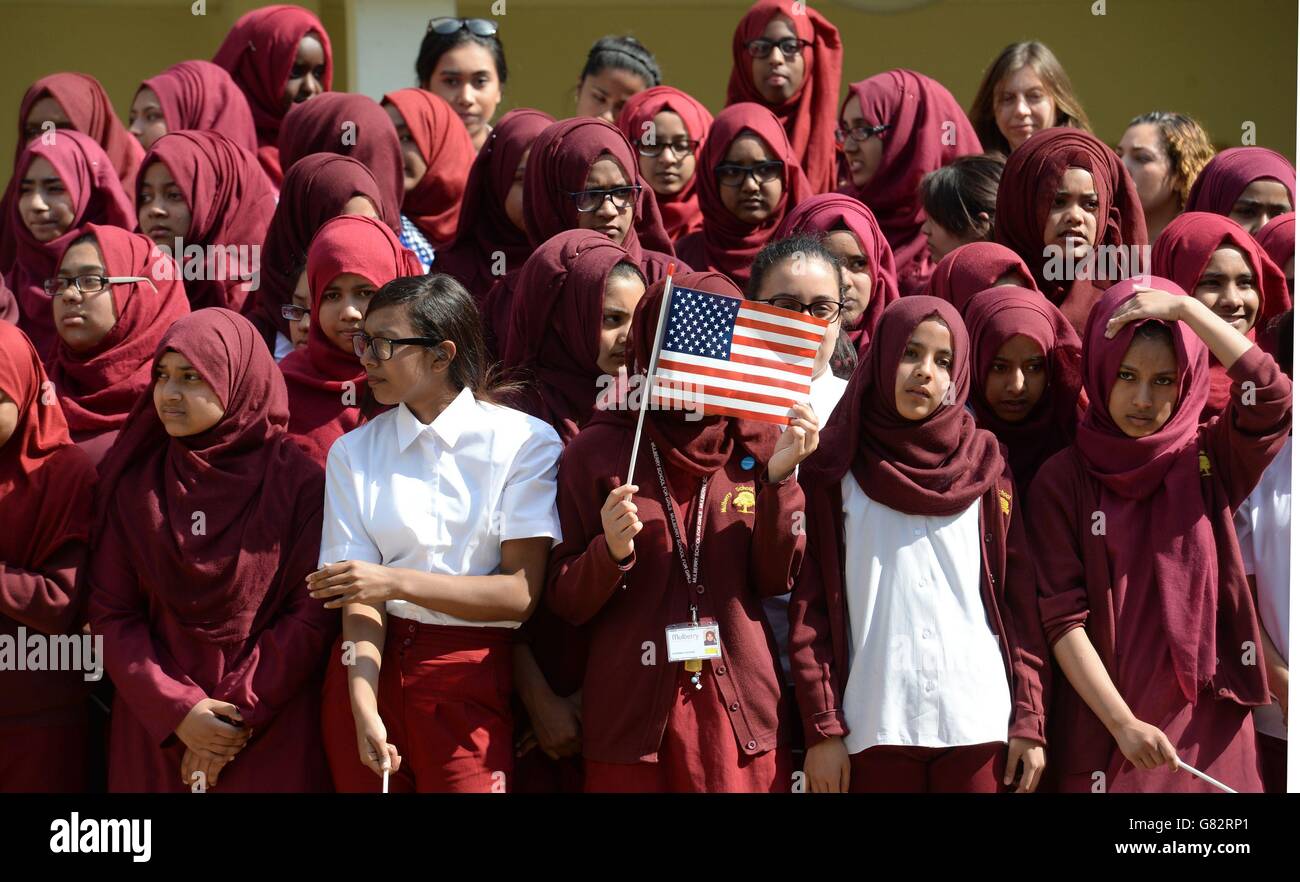 Michelle Obama visita NEL REGNO UNITO Foto Stock