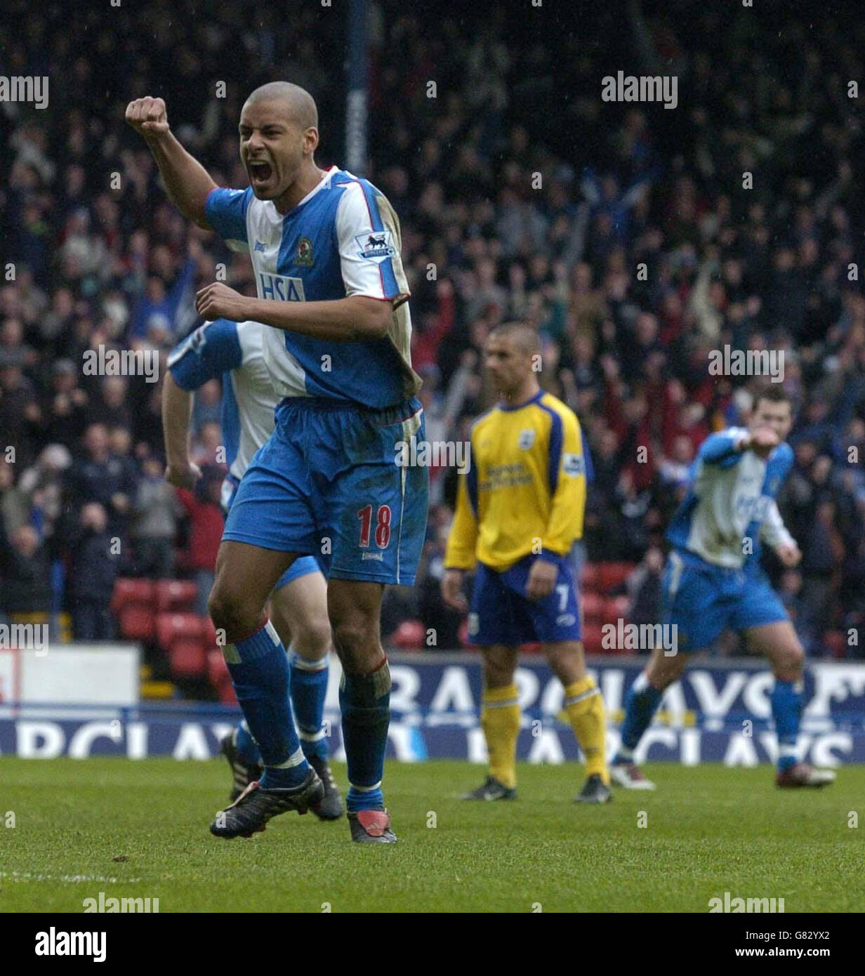 Calcio - fa Barclays Premiership - Blackburn Rovers v Southampton - Ewood Park. Steven Reid festeggia dopo aver segnato il suo secondo gol. Foto Stock