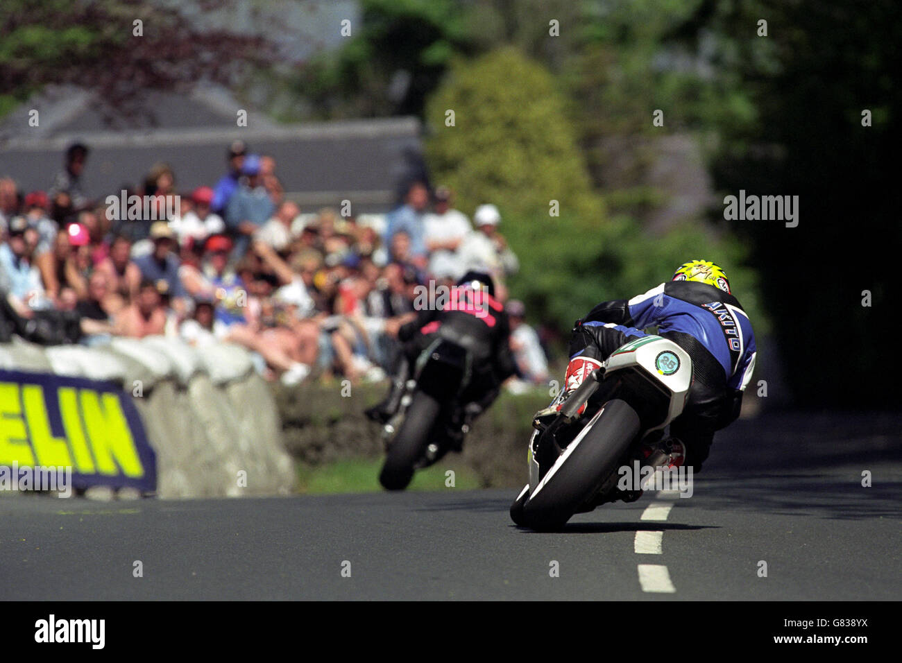 Russell Henley nel TT ultraleggero, a bordo di una Honda NSR125. Foto Stock