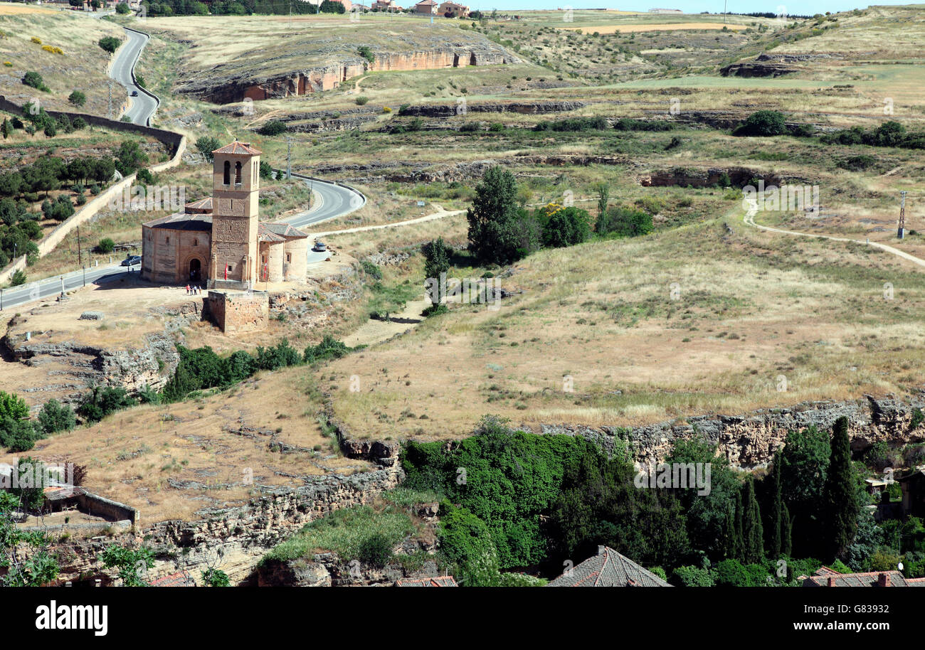 Segovia entroterra visto dall'Alcazar Foto Stock