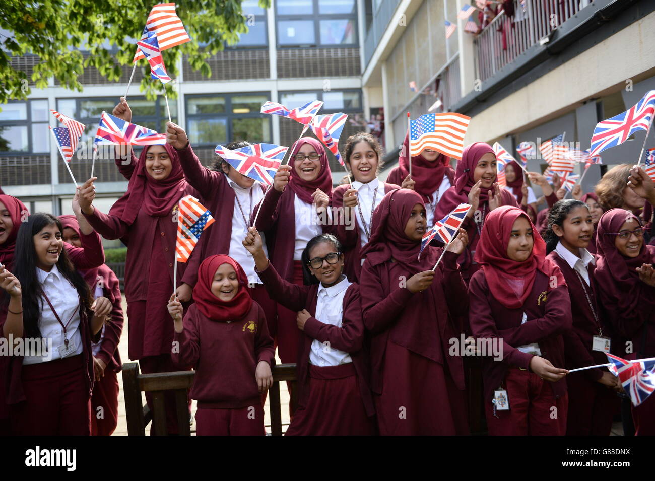 Michelle Obama visita NEL REGNO UNITO Foto Stock