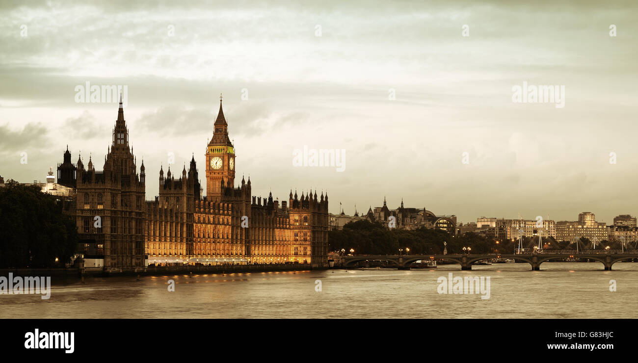 Westminster con il Parlamento, il London. Foto Stock