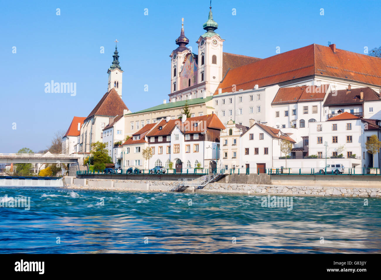 Panorama di Steyr Foto Stock